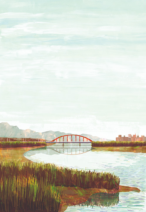 landscape illustration for granta 127