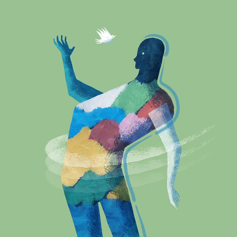 An abstract illustration of kindness