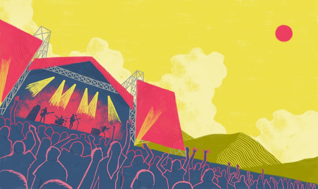 music festival illustration, art